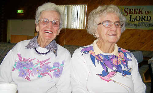 Warwick siblings Jean Fogarty and Pat Sadler at the Salvo’s biggest morning tea. Warwick siblings Jean Fogarty and Pat Sadler at the Salvo’s biggest morning tea.